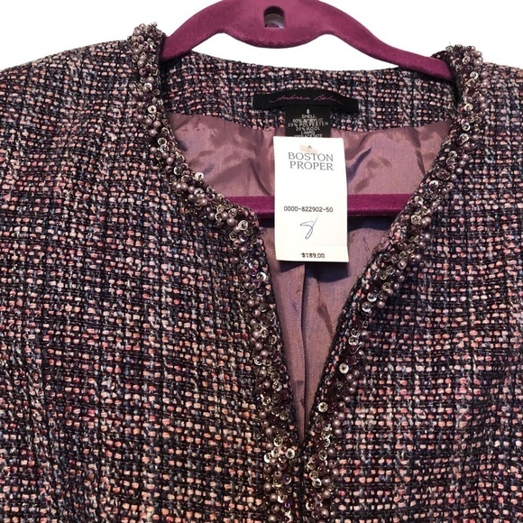Andrea Behar tweed jacket size 8 - Picture 9 of 11